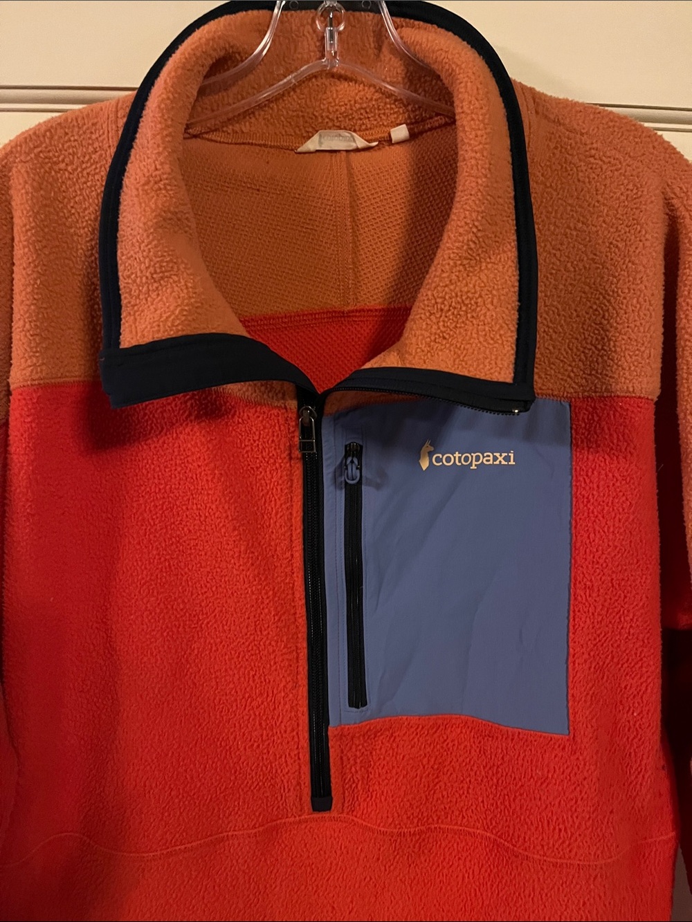 Cotopaxi Abrazo Half Zip Fleece Pullover Men’s XXL Orange Colorblock